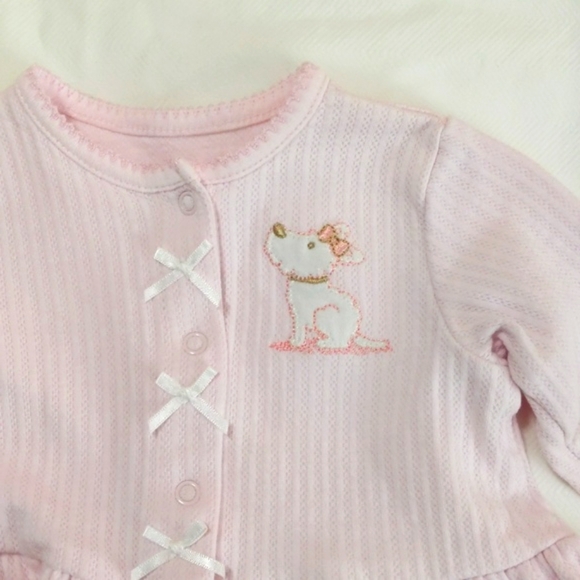 little me 2 piece organic cotton matching outfit set 6 months baby girl - Picture 3 of 8